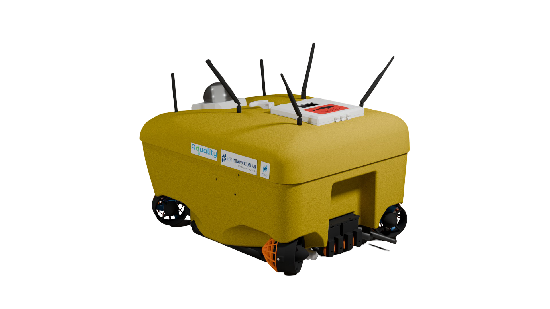 Aquality USV rear view showing propulsion system